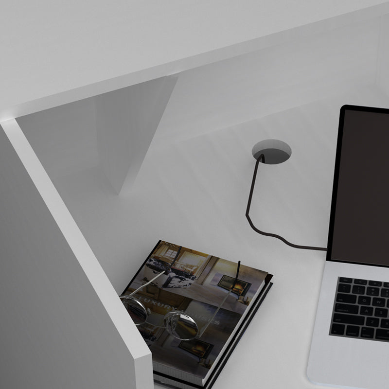 Γραφείο υποδοχής - reception Gemini Megapap χρώμα λευκό 150x70x110εκ. - Hippiehome.gr