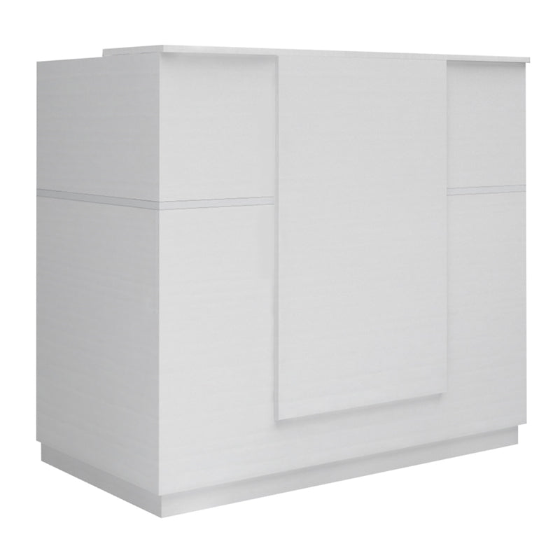 Γραφείο υποδοχής - reception Gemini Megapap χρώμα λευκό 150x70x110εκ. - Hippiehome.gr