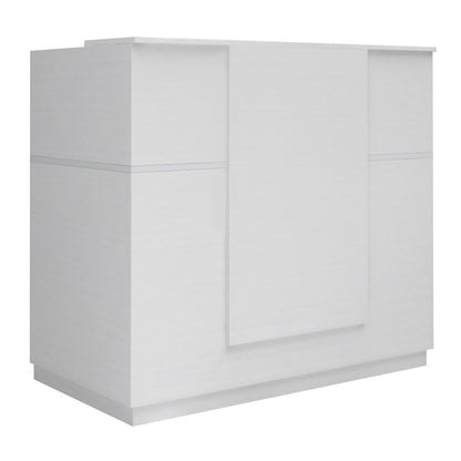 Γραφείο υποδοχής - reception Gemini Megapap χρώμα λευκό 150x70x110εκ. - Hippiehome.gr