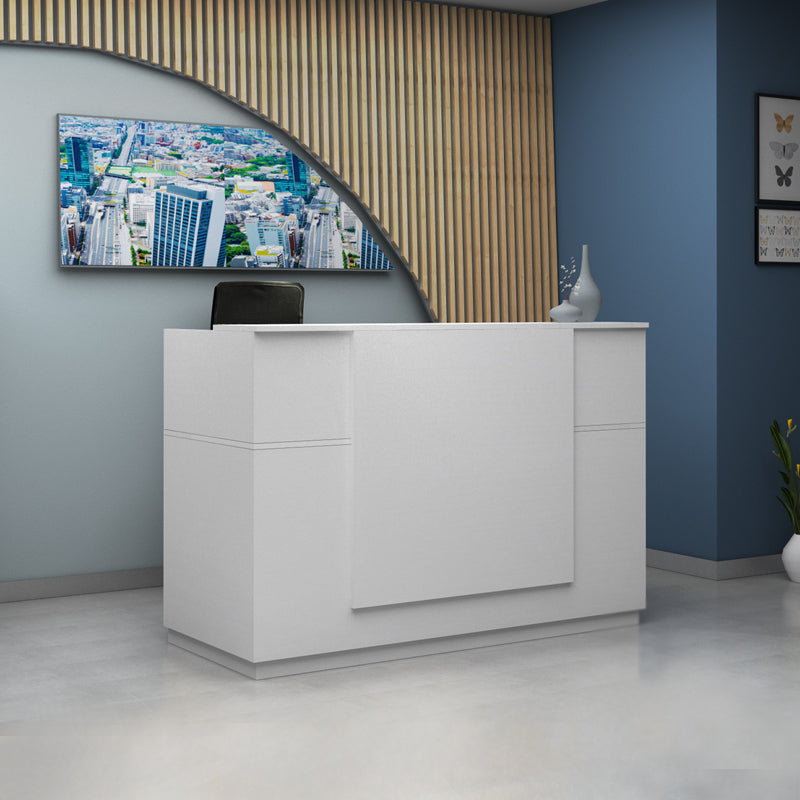 Γραφείο υποδοχής - reception Gemini Megapap χρώμα λευκό 180x70x110εκ. - Hippiehome.gr