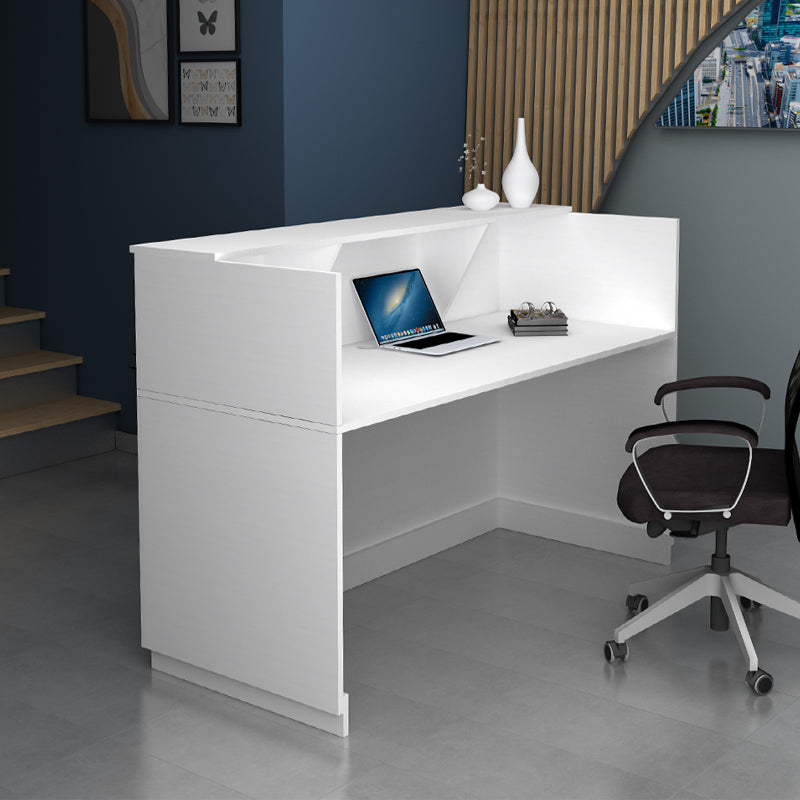 Γραφείο υποδοχής - reception Gemini Megapap χρώμα λευκό 180x70x110εκ. - Hippiehome.gr