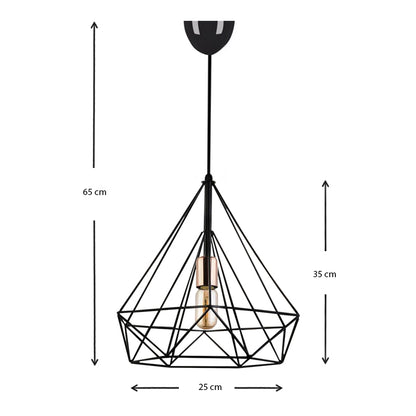 Φωτιστικό οροφής Donald Megapap μεταλλικό μονόφωτο χρώμα μαύρο 25x30x65εκ. - Hippiehome.gr