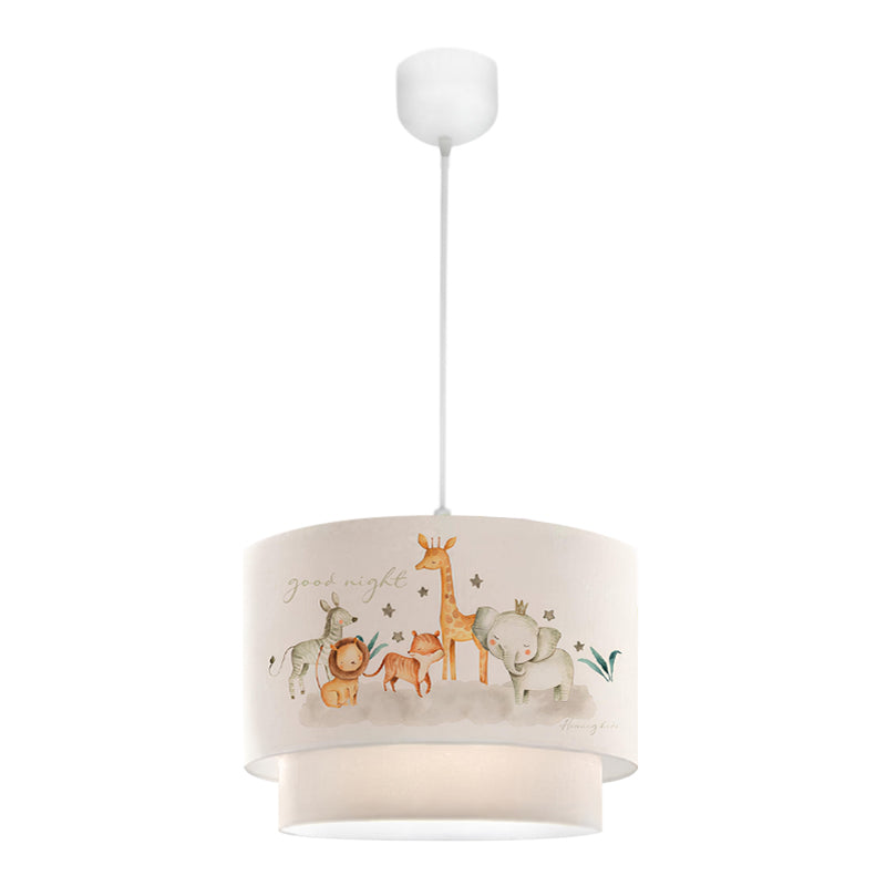 Φωτιστικό οροφής Goofy Megapap υφασμάτινο μονόφωτο με χαριτωμένα ζωάκια 30x20x70εκ. - Hippiehome.gr