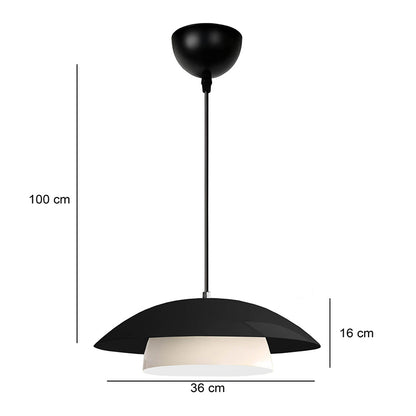Φωτιστικό οροφής Eliora Megapap E27 μεταλλικό μονόφωτο χρώμα μαύρο Ø36x100εκ. - Hippiehome.gr