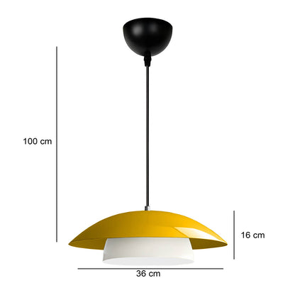 Φωτιστικό οροφής Eliora Megapap E27 μεταλλικό μονόφωτο χρώμα κίτρινο Ø36x100εκ. - Hippiehome.gr