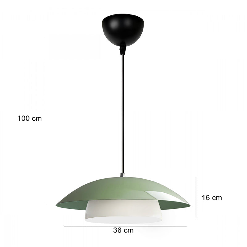 Φωτιστικό οροφής Eliora Megapap E27 μεταλλικό μονόφωτο χρώμα μέντα Ø36x100εκ. - Hippiehome.gr