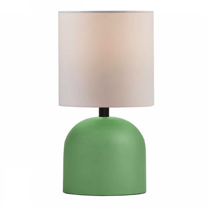 Φωτιστικό επιτραπέζιο Nehora Megapap E27 μεταλλικό - ύφασμα Pvc χρώμα πράσινο - κρεμ Ø15x30εκ. - Hippiehome.gr