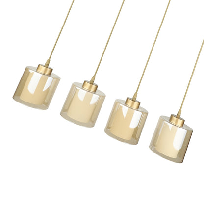 Ceiling lamp Kenedy Megapap E27 metal - glass four-light color gold 65x5x70cm.