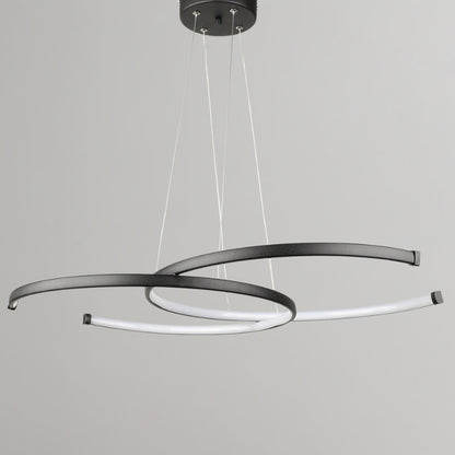 Ceiling lamp Led Cres Megapap metal color black 70x48x65cm.