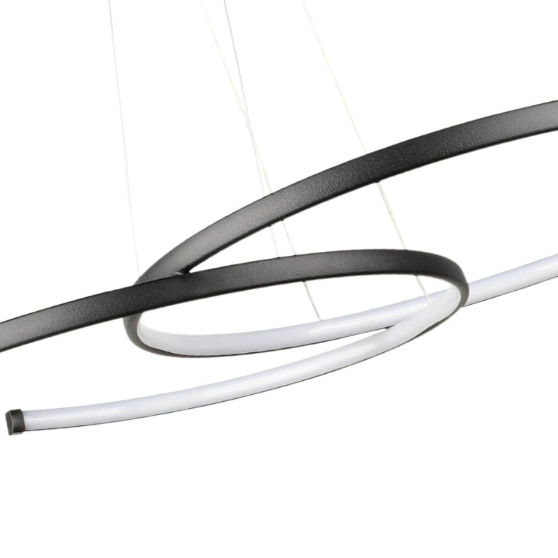 Ceiling lamp Led Cres Megapap metal color black 70x48x65cm.