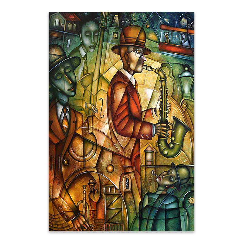 Πίνακας σε καμβά "Street Artists" Megapap ψηφιακής εκτύπωσης 50x75x3εκ. - Hippiehome.gr
