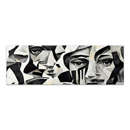 Πίνακας σε καμβά "Abstract Marble Faces" Megapap ψηφιακής εκτύπωσης 150x50x3εκ. - Hippiehome.gr