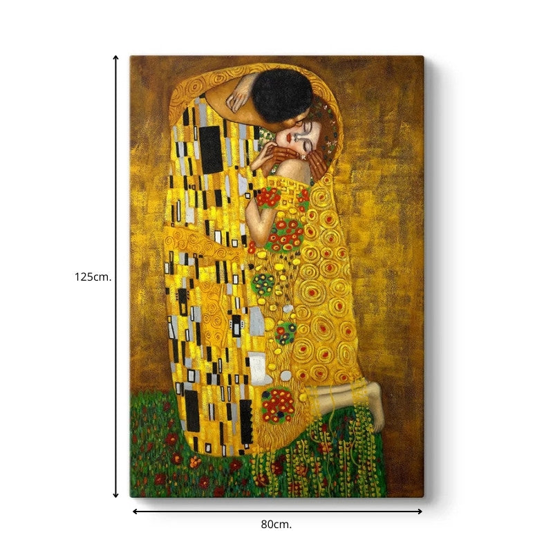 Πίνακας σε καμβά "The Kiss" Megapap ψηφιακής εκτύπωσης 80x125x3εκ. - Hippiehome.gr