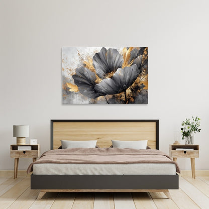 Πίνακας σε καμβά "Flowers Whispering in the Night" Megapap ψηφιακής εκτύπωσης 140x100x3εκ. - Hippiehome.gr