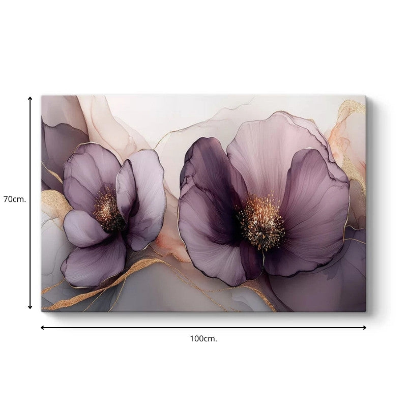 Πίνακας σε καμβά "Purple Peonies" Megapap ψηφιακής εκτύπωσης 100x70x3εκ. - Hippiehome.gr