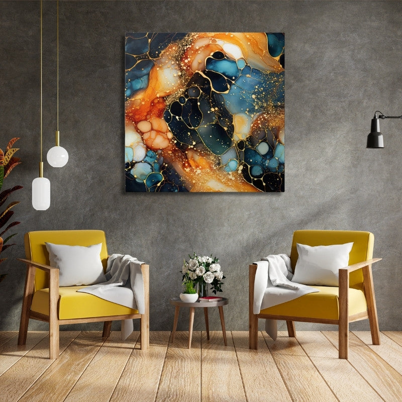 Πίνακας σε καμβά "Universal Texture Abstract" Megapap ψηφιακής εκτύπωσης 100x100x3εκ. - Hippiehome.gr