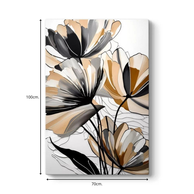 Πίνακας σε καμβά "Pastel Flower" Megapap ψηφιακής εκτύπωσης 70x100x3εκ. - Hippiehome.gr