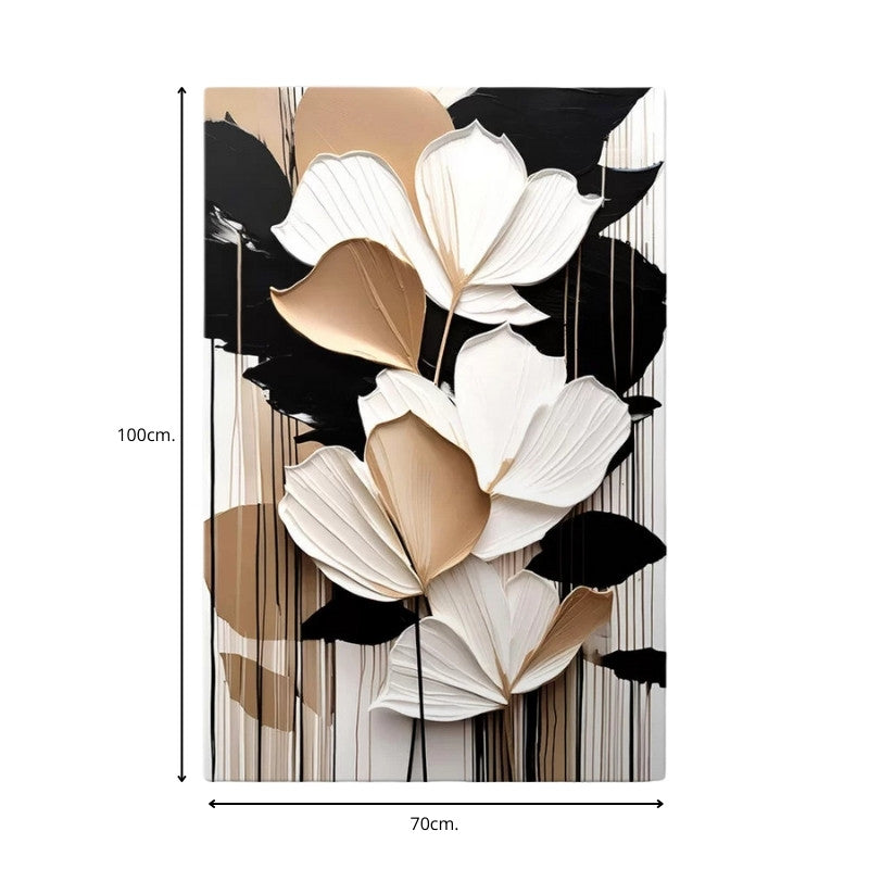 Πίνακας σε καμβά "Abstract Flower" Megapap ψηφιακής εκτύπωσης 70x100x3εκ. - Hippiehome.gr