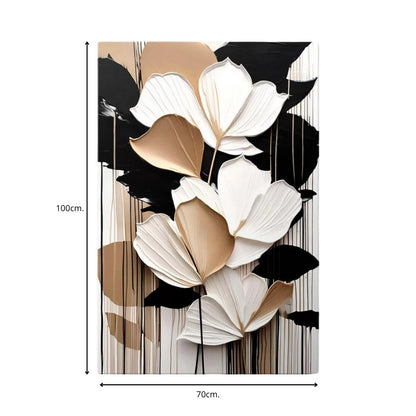 Πίνακας σε καμβά "Abstract Flower" Megapap ψηφιακής εκτύπωσης 70x100x3εκ. - Hippiehome.gr