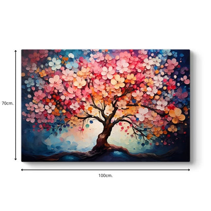 Πίνακας σε καμβά "Pink Tree" Megapap ψηφιακής εκτύπωσης 100x70x3εκ. - Hippiehome.gr
