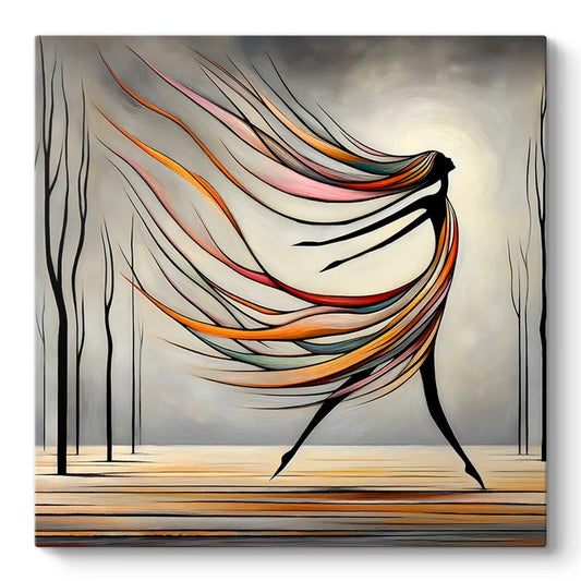 Πίνακας σε καμβά "Abstract Woman" Megapap ψηφιακής εκτύπωσης 60x60x3εκ. - Hippiehome.gr