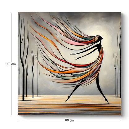 Πίνακας σε καμβά "Abstract Woman" Megapap ψηφιακής εκτύπωσης 60x60x3εκ. - Hippiehome.gr