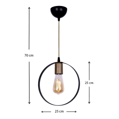 Φωτιστικό οροφής Liona Megapap E27 μεταλλικό μονόφωτο χρώμα μαύρο 25x10x70εκ. - Hippiehome.gr