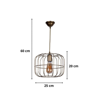 Ceiling lamp Cassie Megapap E27 metal single light color gold Ø25x60cm.