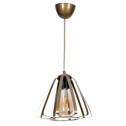 Ceiling lamp Teresa Megapap E27 metal single light color gold Ø22x65cm.