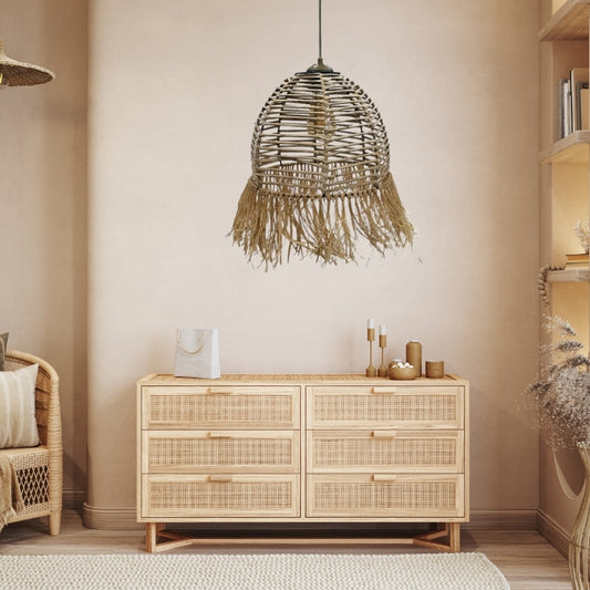 Φωτιστικό οροφής Varena Megapap E27 χάρτινο μονόφωτο χρώμα φυσικό Ø30x70εκ. - Hippiehome.gr