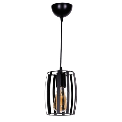 Ceiling lamp Orva Megapap E27 metal single light color black Ø14x70cm.