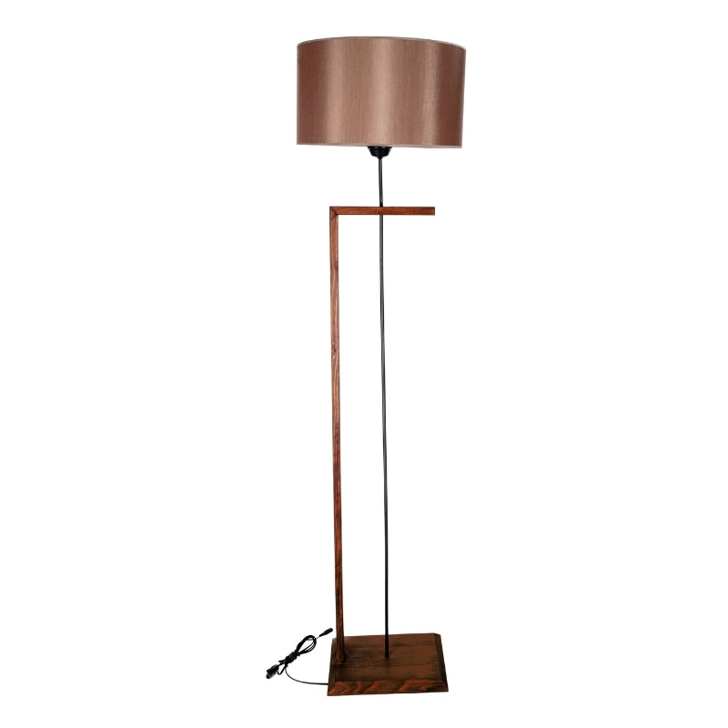 Lane Megapap floor lamp E27 wood - fabric color walnut - mocha 40x40x165cm.