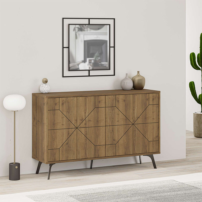 Μπουφές Dune Megapap χρώμα ανοιχτό καρυδί 123x35x77,4εκ. - Hippiehome.gr