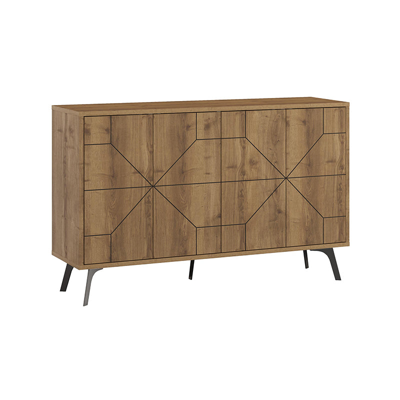 Μπουφές Dune Megapap χρώμα ανοιχτό καρυδί 123x35x77,4εκ. - Hippiehome.gr