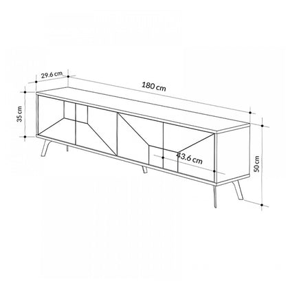 Έπιπλο τηλεόρασης Dune Megapap χρώμα sapphire oak 180x29,6x50εκ. - Hippiehome.gr