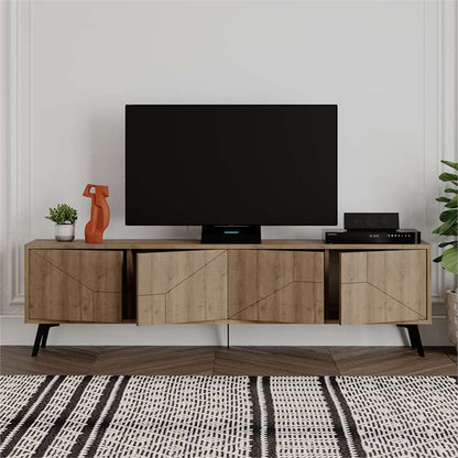 Έπιπλο τηλεόρασης Dune Megapap χρώμα ανοιχτό καρυδί 180x29,6x50εκ. - Hippiehome.gr