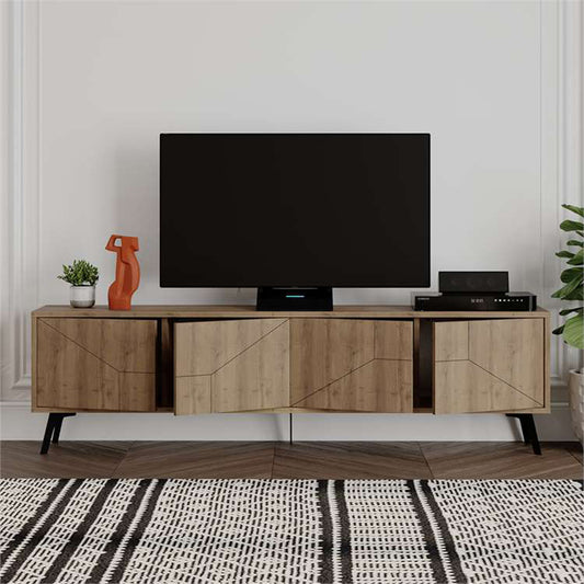 Έπιπλο τηλεόρασης Dune Megapap χρώμα ανοιχτό καρυδί 180x29,6x50εκ. - Hippiehome.gr