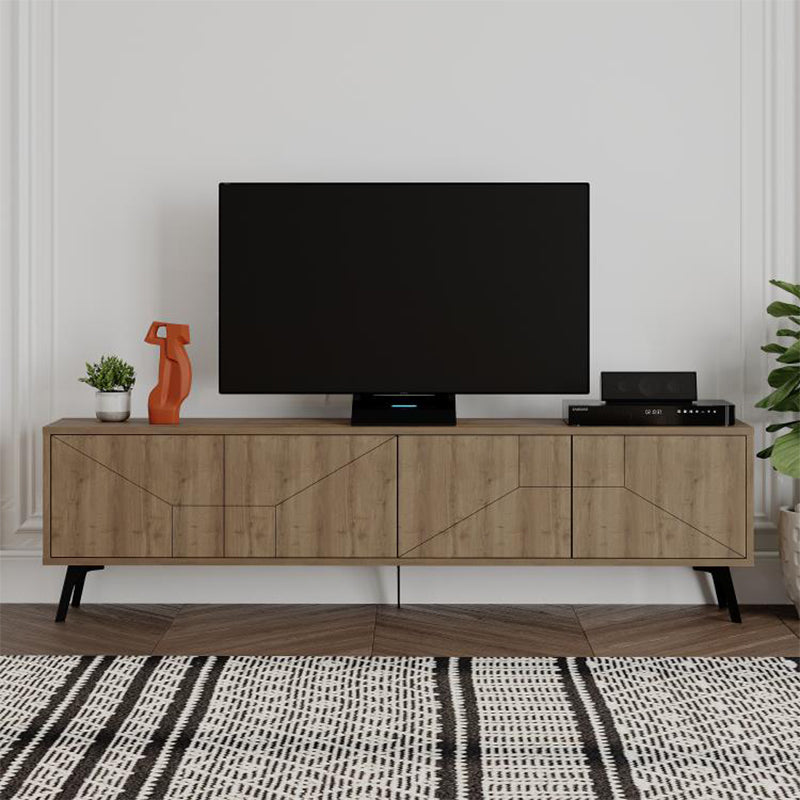 Έπιπλο τηλεόρασης Dune Megapap χρώμα ανοιχτό καρυδί 180x29,6x50εκ. - Hippiehome.gr