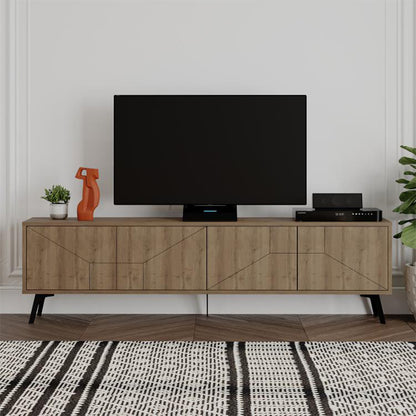 Έπιπλο τηλεόρασης Dune Megapap χρώμα ανοιχτό καρυδί 180x29,6x50εκ. - Hippiehome.gr