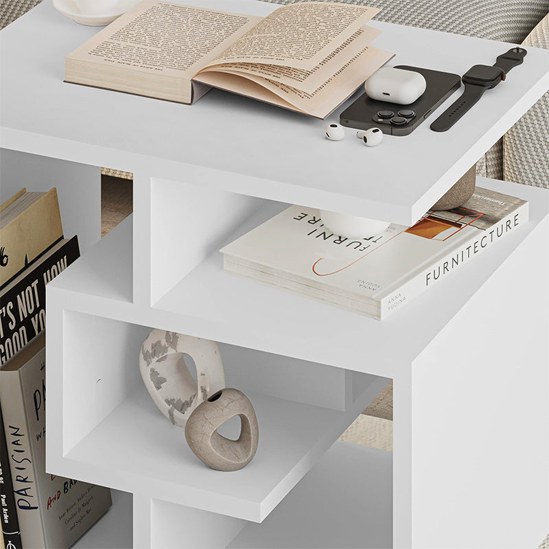 Βοηθητικό τραπεζάκι Labirent Megapap Megapap χρώμα λευκό 54x40x45εκ. - Hippiehome.gr