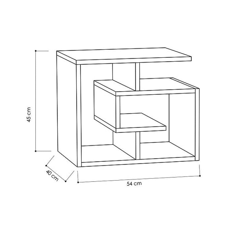 Βοηθητικό τραπεζάκι Labirent Megapap Megapap χρώμα λευκό 54x40x45εκ. - Hippiehome.gr