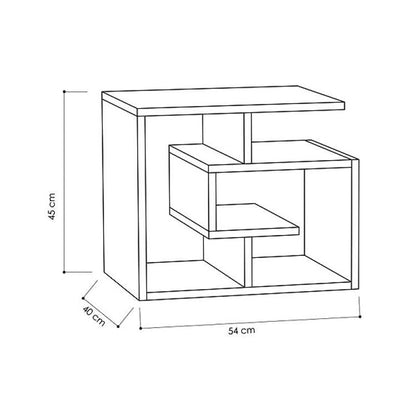 Βοηθητικό τραπεζάκι Labirent Megapap Megapap χρώμα λευκό 54x40x45εκ. - Hippiehome.gr