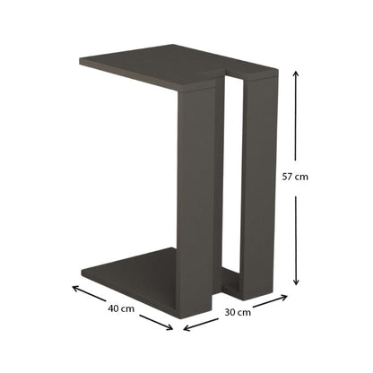 Τραπεζάκι βοηθητικό Muju Megapap χρώμα ανθρακί 30x40x57εκ. - Hippiehome.gr