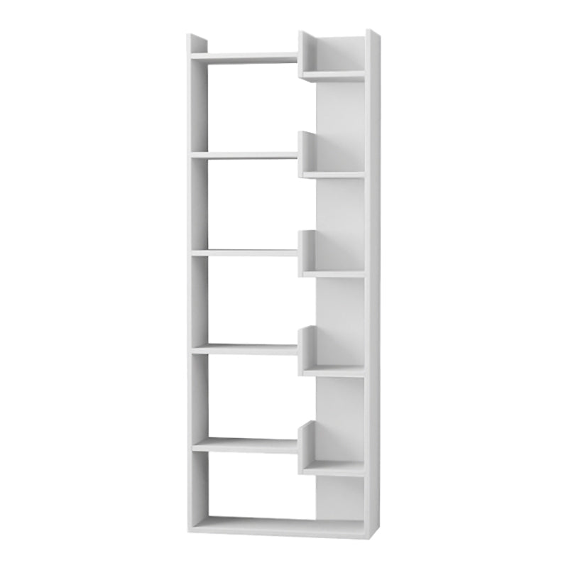 Βιβλιοθήκη μελαμίνης Oppa Megapap χρώμα λευκό 60x22x162εκ. - Hippiehome.gr