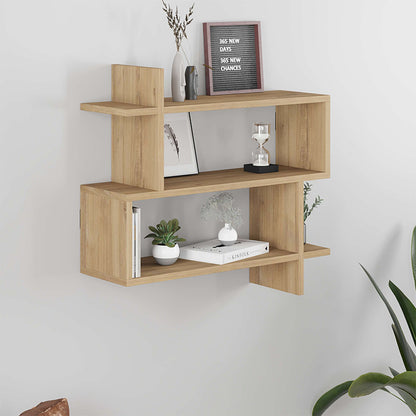 Ραφιέρα τοίχου Paralel Megapap χρώμα sapphire oak 70x22x65εκ. - Hippiehome.gr