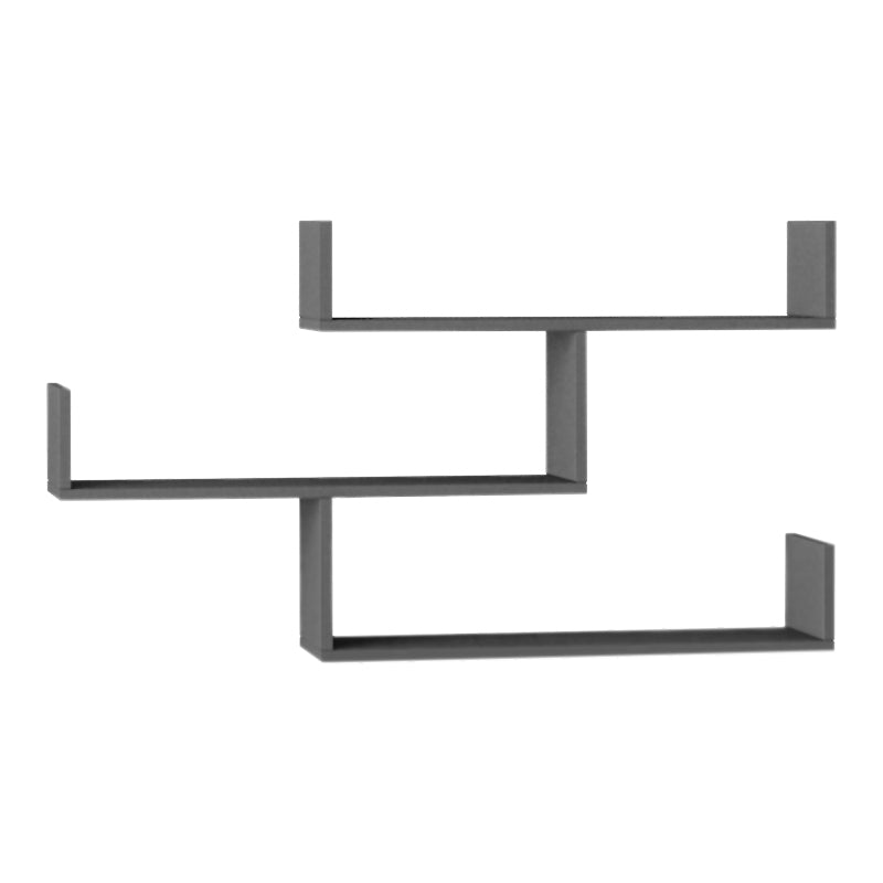 Ραφιέρα τοίχου Tibet Megapap μελαμίνης χρώμα ανθρακί 119x22x66εκ. - Hippiehome.gr