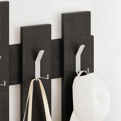 Κρεμάστρα τοίχου Wave Megapap χρώμα black wood 64x4x81εκ. - Hippiehome.gr