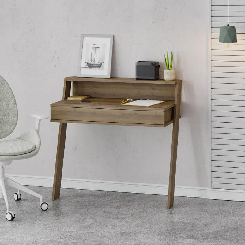 Γραφείο εργασίας Cowork Megapap χρώμα ανοιχτό καρυδί 94x50x91εκ. - Hippiehome.gr