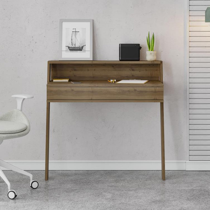 Γραφείο εργασίας Cowork Megapap χρώμα ανοιχτό καρυδί 94x50x91εκ. - Hippiehome.gr