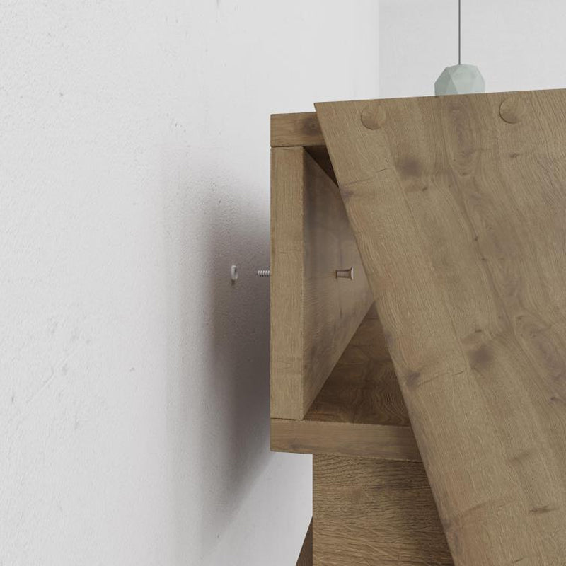 Γραφείο εργασίας Cowork Megapap χρώμα ανοιχτό καρυδί 94x50x91εκ. - Hippiehome.gr